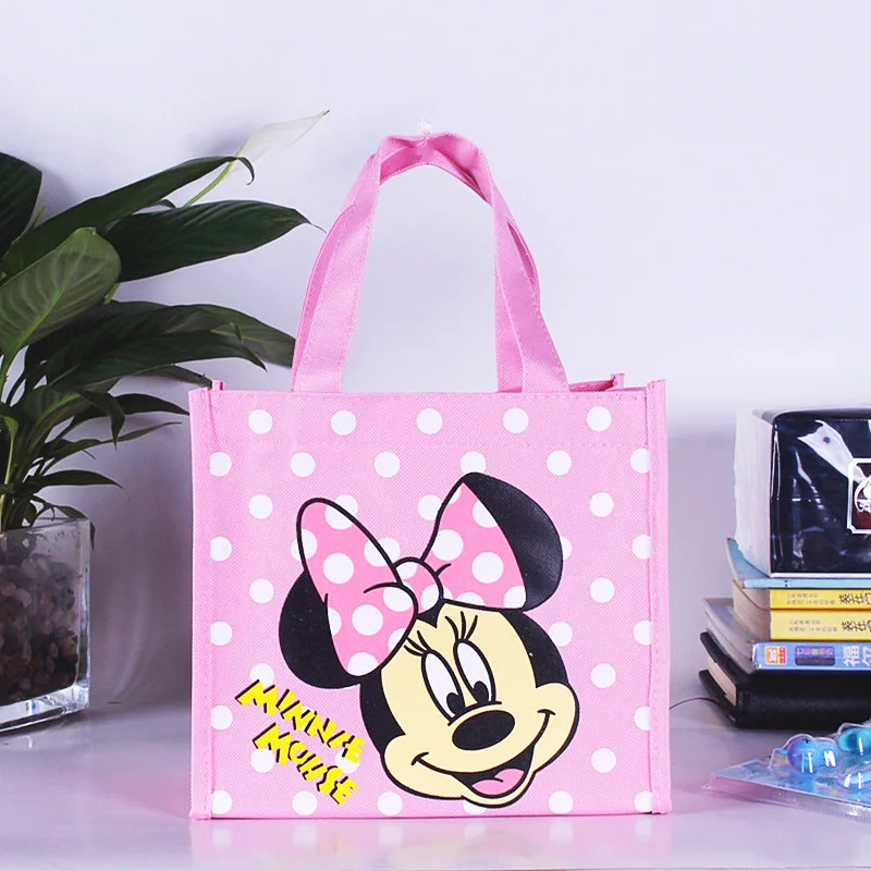 

Disney cartoon minnie shoulder bag Mummy bag waterproof lunch box bag portable tote bag primary school tuition lunch bag handbag