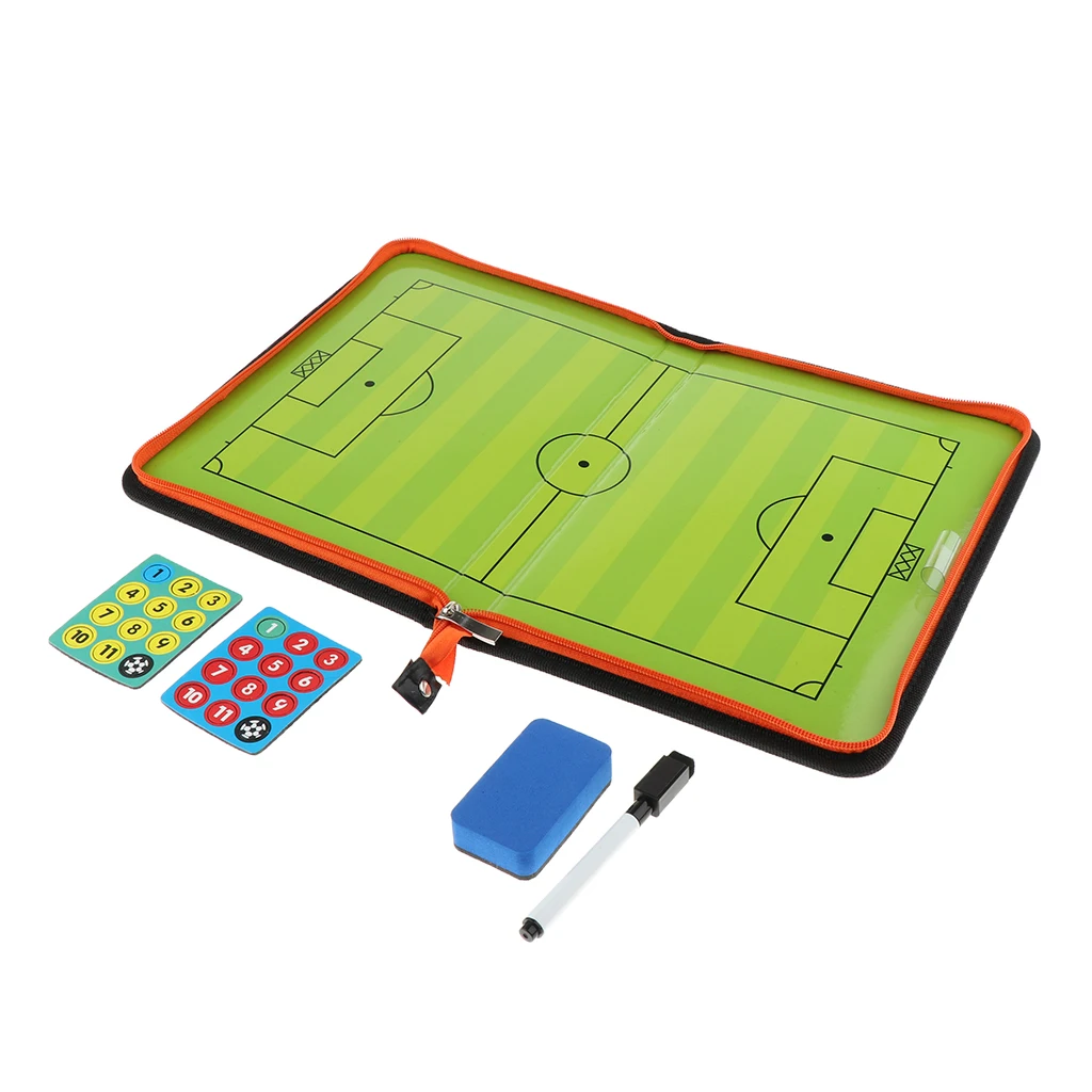 Portable Professional Football Magnetic Tactics Board Soccer Coaching Board with Marker Pen and Eraser 28.2x20cm