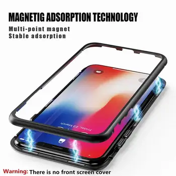 

Magnetic Phone Case For iPhone Case For iPhonei 11/ 11 pro /11 pro Max Tempered Glass Magnet Protective Case Fashion Cover