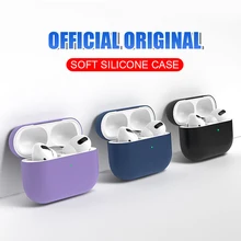 Роскошный мягкий силиконовый Официальный чехол для наушников для Apple Airpods Pro, чехол для Airpods Pro, беспроводная сумка с Bluetooth