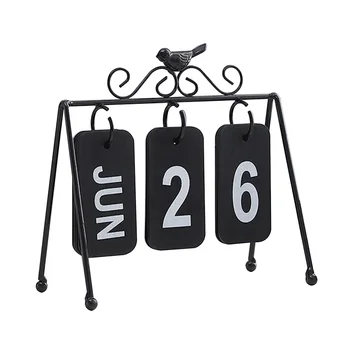 

Decorations European Style School Crafts Study Gifts Office Page Flip Iron Bird Home Stationery Printing Desktop Calendar DIY