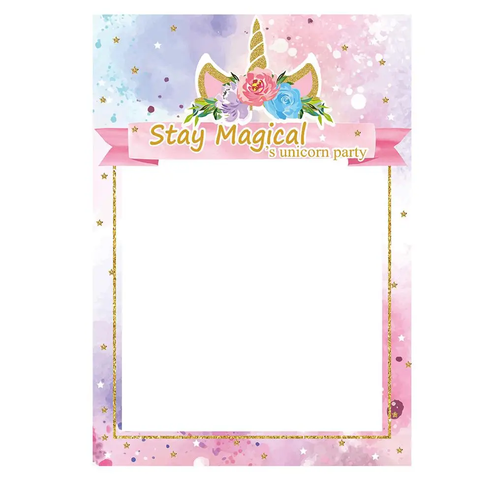 Photo Frame Banner Led Sticker For Baby Shower Birthday Holder Photo Booth Props 