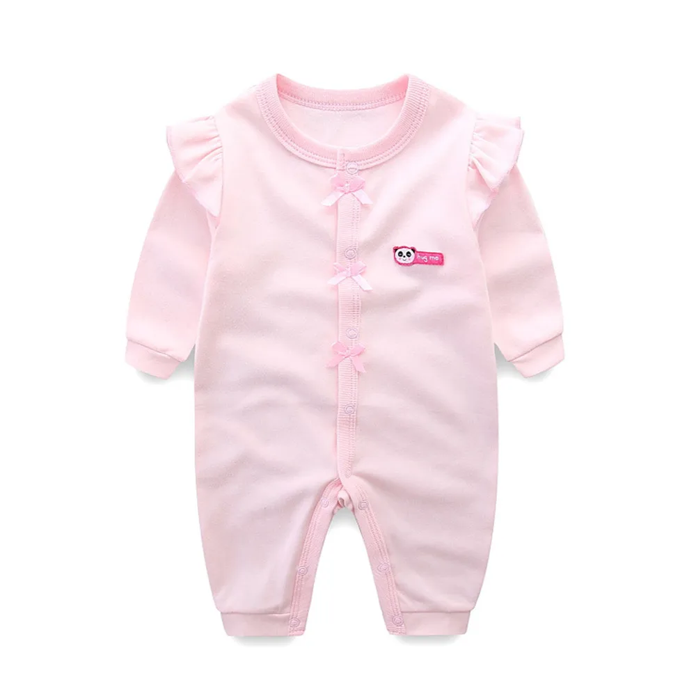 cute baby bodysuits Newborn Infant Romoers Unisex Baby Boy Girl Button Solid Bodysuit One Piece Onesies Spring Autumn Jumpsuit Outfits Clothes bamboo baby bodysuits	 Baby Rompers