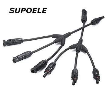 

Waterproof IP67 DC1000V PV Cable 4mm2 3 To 1 Solar Branch Connector