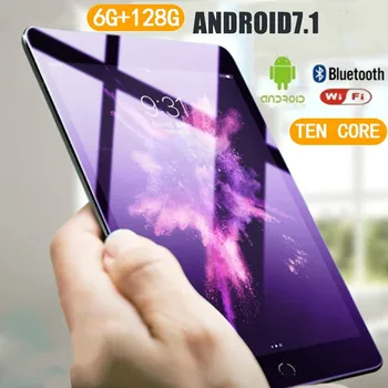 

2020 WiFi Tablet PC 10.1 Inch 6G+128GB Ten Core 4G Network Android 7.1 Arge 2560*1600 IPS Dual SIM Dual Camera Rear 5.0MP IPS