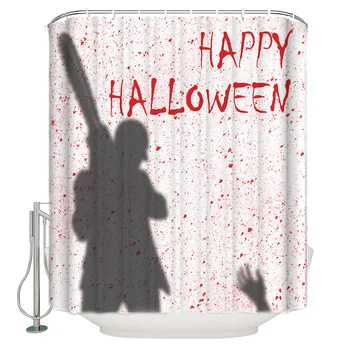 

Halloween Printed Bath Curtains Halloween Chainsaw killer Picture Shower Curtain Waterproof Polyester Fabric 3d Curtains