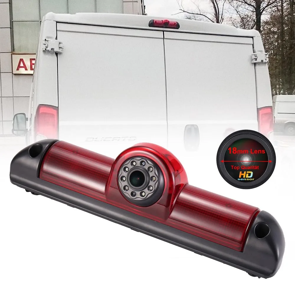 

NEW 18mm HD lens Car Brake Light Rear view camera for van fiat ducato peugeot boxter citoen junmper bremsleuchte wohnmobil