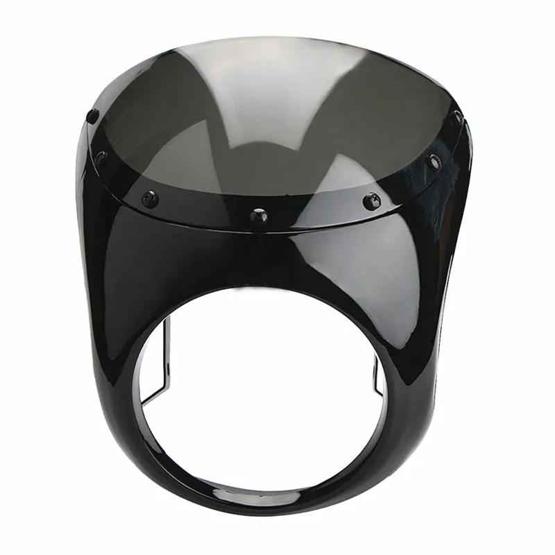 7'' Headlight Retro Cafe Racer Handlebar Fairing Windshield for Harley Touring Cruiser Chopper Scooter Offroad