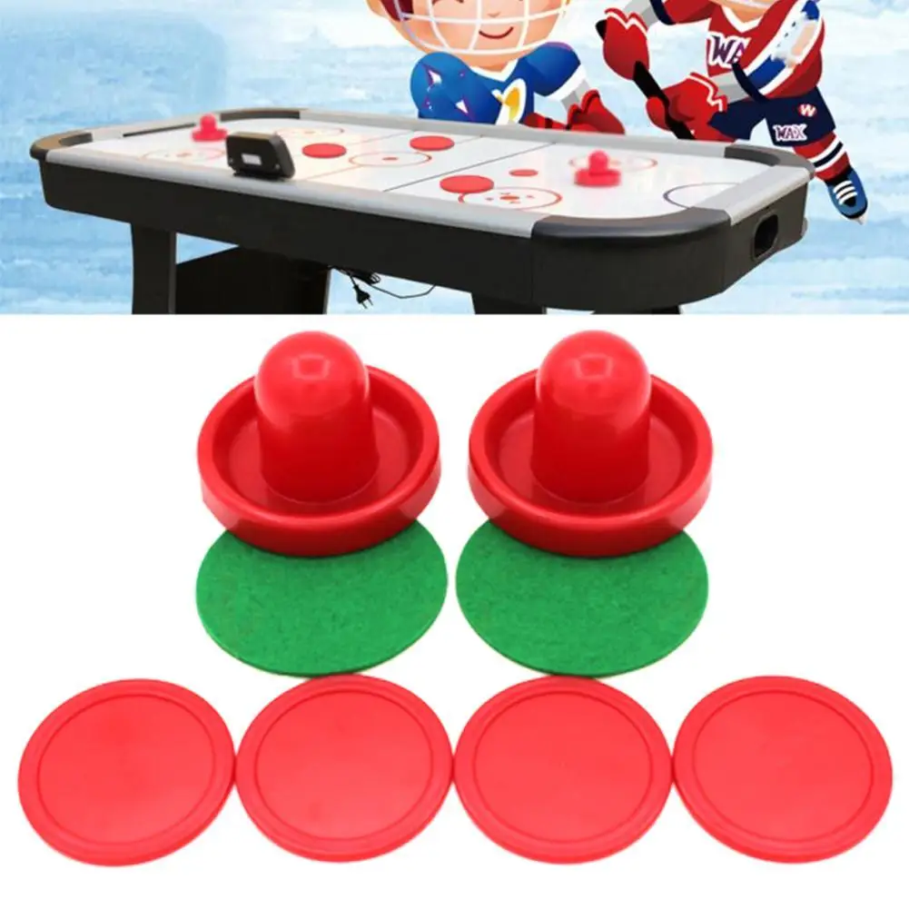 Air Hockey Accessories 76mm Goalies & 52mm Puck Felt Adult toys games entertaining Pusher mallet Table O4G5