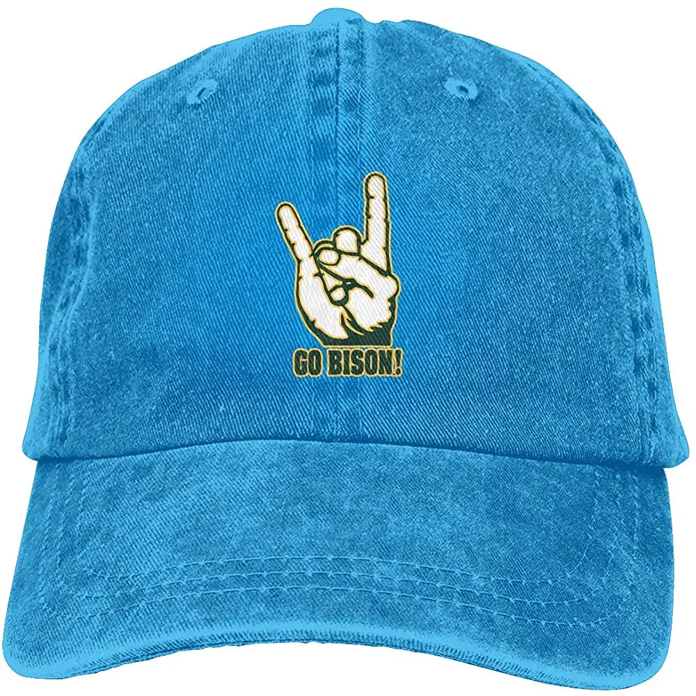 Bison Pride NDSU Мужская и Женская Ретро ковбойская шляпа Регулируемая ковбойская шляпа бейсбольная Кепка Синяя