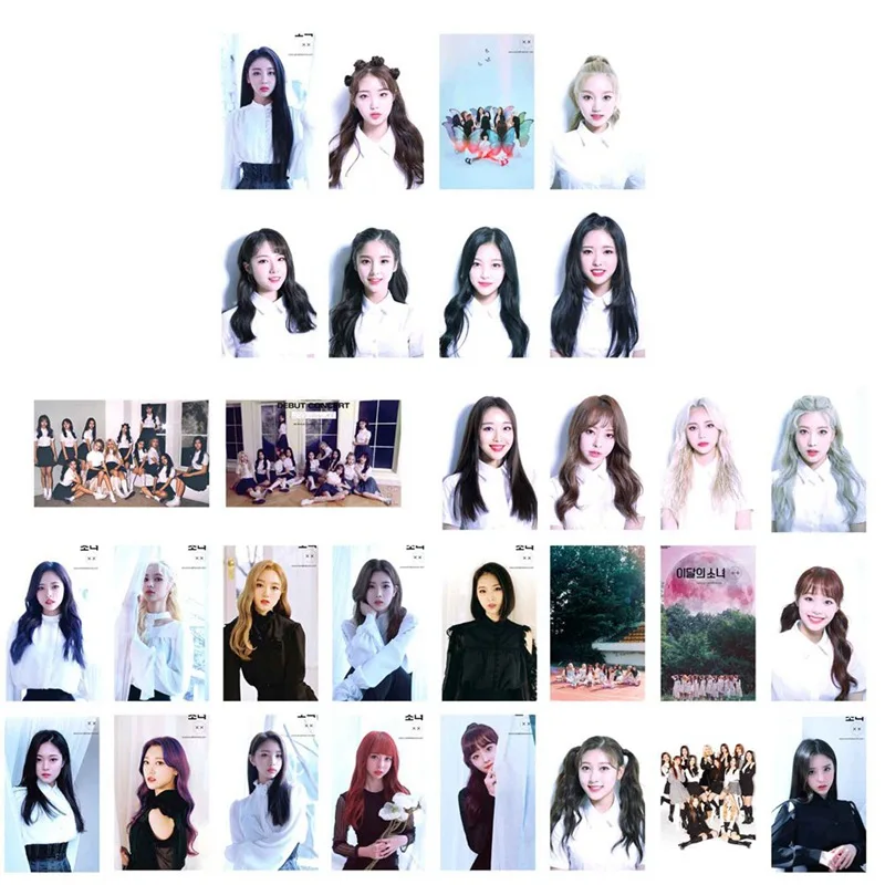 30 шт./компл. KPOP LOONA девушки команда альбом бабочка фото карты ПВХ самодельные LOMO
