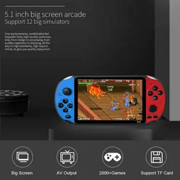 

X12 5.1" Colorful Screen Retro Game Console 128Bit Handheld Game Host Machine