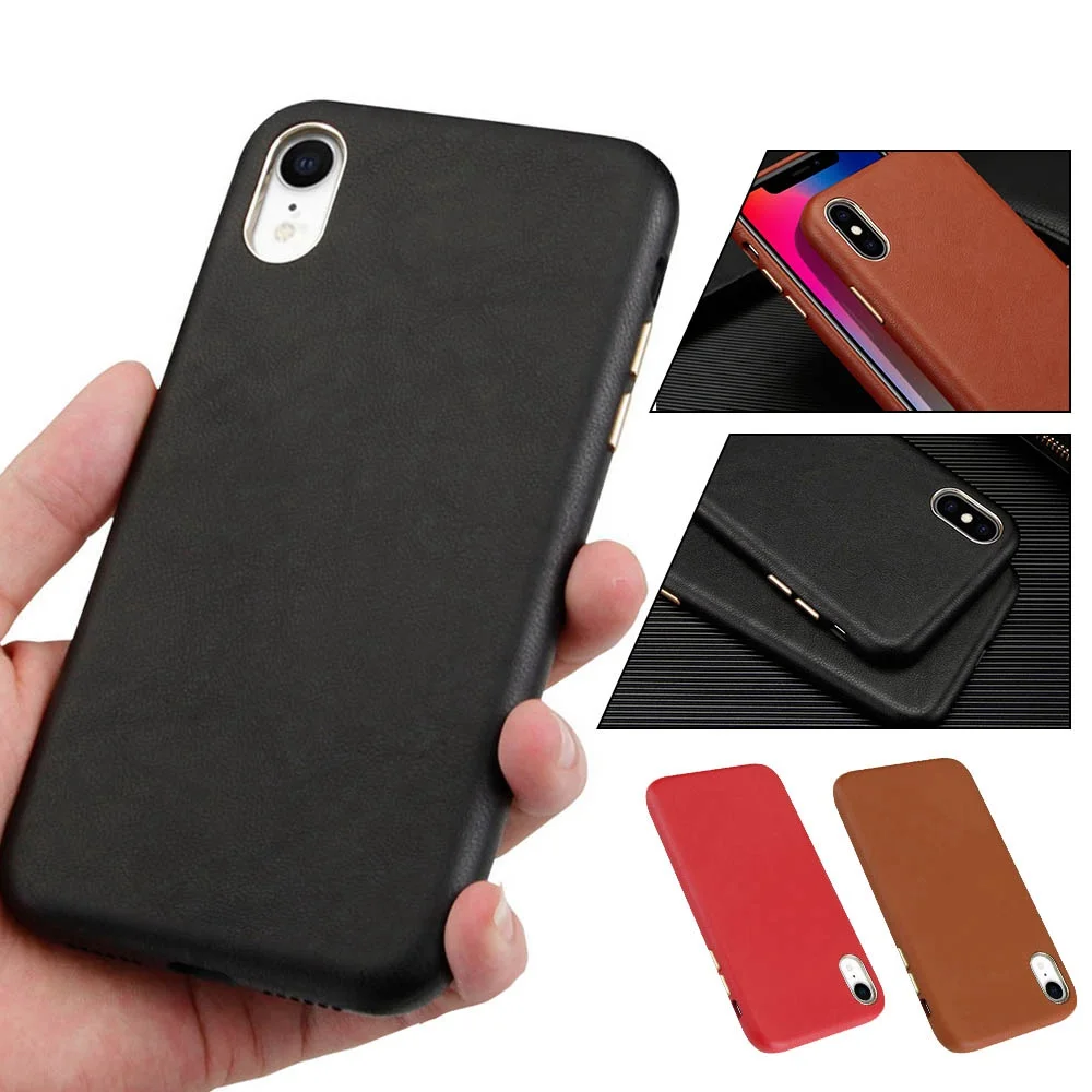 

KISSCASE Lamb-Print Leather Phone Case For iphone X XR XS MAX 7 8 Plian Cases For iPhone 7 Plus 7 Plus Business Bacj Cover Funda
