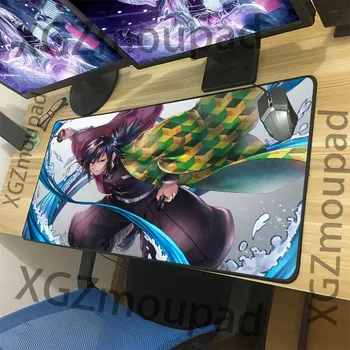 

XGZ anime mouse pad demon killer kimetsu no YAIBA Game Mouse Pad Black lock edge electronic sports computer desk mat speed rubbe