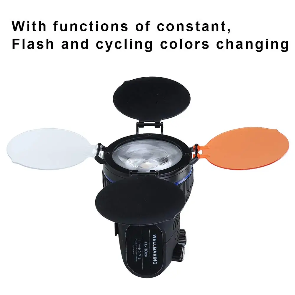 WELLMAKING HL-180RGB COB видео свет RGB полноцветный светодиодный свет двухцветный 3200 K-5600 K для камеры видеокамеры YouTube фотографии