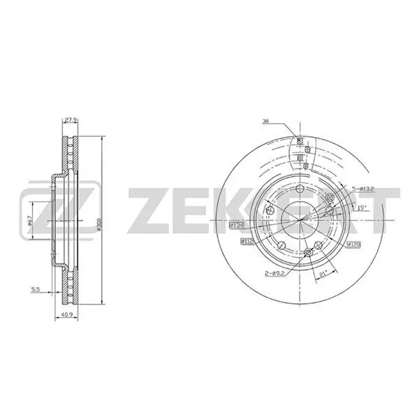 Диск торм. перед. Chrysler Crossfire 03- MB C-Class(203) 00