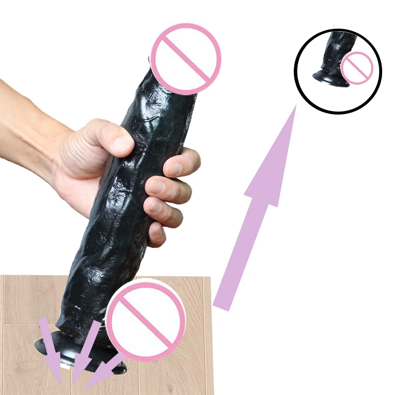 Moonuo Female Giant Masturbator Extra Large Dildo Healthy Soft Glue Suction Cup Sex Toys