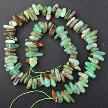 

Women's 9-12mm Natural chrysoprase Freeform Slice strand 15.5"