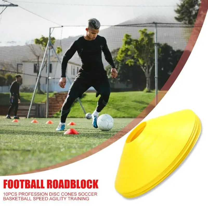 10 шт./лот,, футбольные кросс-диски для тренировки скорости, устойчивые к давлению, конусные диски, открытые футбольные кросс-диски для тренировки скорости