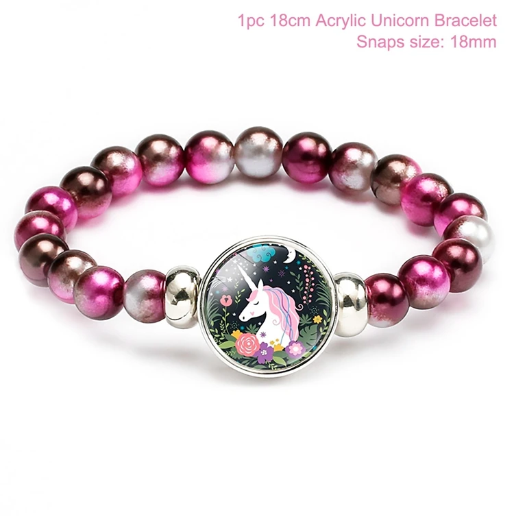 Unicorn bracelet 14 Вечерние украшения для девочек с единорогом и единорогом FENGRISE, для вечеринки в честь Дня рождения, вечерние принадлежности, подарки для детей - Цвет: Unicorn bracelet 14
