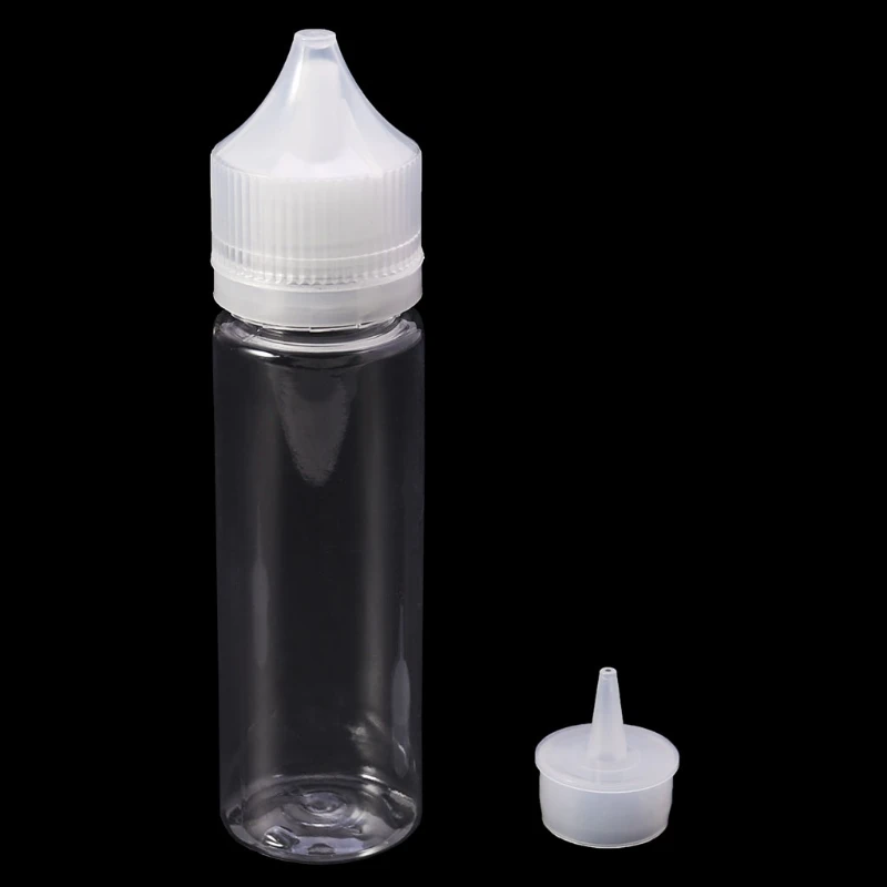 10 мл-120 мл ПЭТ пластиковая пустая капельница для жидких глаз прозрачная бутылка для воды с длинным наконечником PXPC - Цвет: 50ml