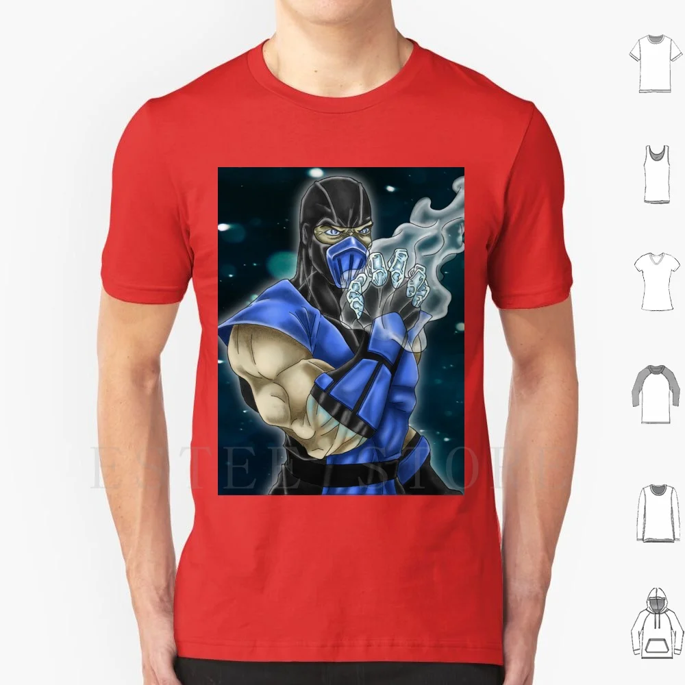 Maglietta Sub-Zero Cotone Uomo Stampa Fai Da Te Sub Zero Mortal Kombat Midway Games Giochi Di Combattimento