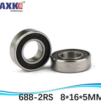 

AXK sale price 500pcs free shipping The Rubber sealing cover Thin wall deep groove ball bearings 688-2RS 8*16*5 mm