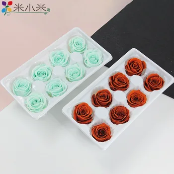 

Eternal Rose Head 4-5cmA Stage 8 Flower Handmade Bouquet Decoration Gift Box pei cai