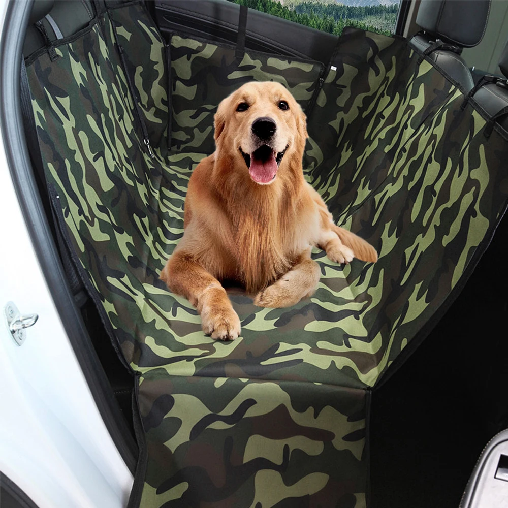 

Pet Car Mat Oxford Footprint Pet Dog Carriers Rear Back Waterproof Pet Car Seat Cover Mats Hammock Protector With Safety Belt