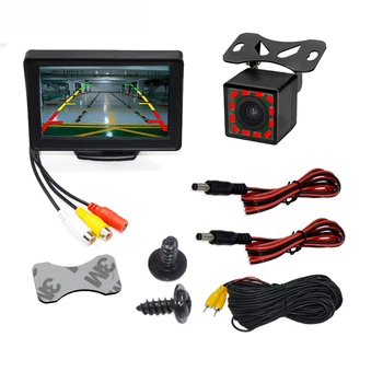 

4.3 5 Inch Car Monitor TFT LCD HD Digital Screen for Reverse Rear View Camera DVD VCD with Parking Back IR camera