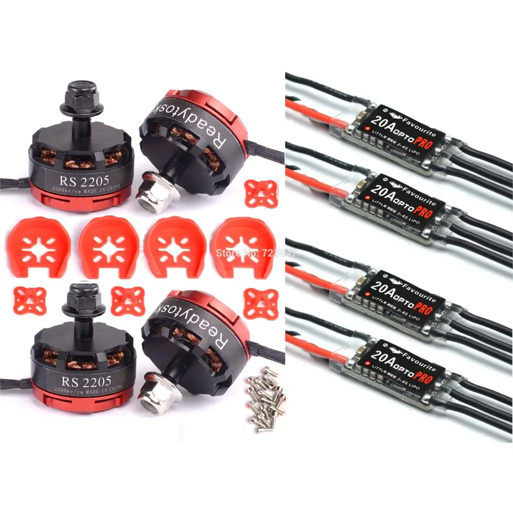 

RS2205 2300KV 2205 CW/CCW Brushless Motor+LittleBee 20A OPTO PRO ESC BLHeli 2-4S Supports OneShot125 For Helicopter Quadcopter