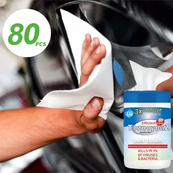 

80pcs Barreled Wet Wipes Cleaning Wipes Disposable Hand Wipes Sterilization Wipes Instant Disinfection Sterilization
