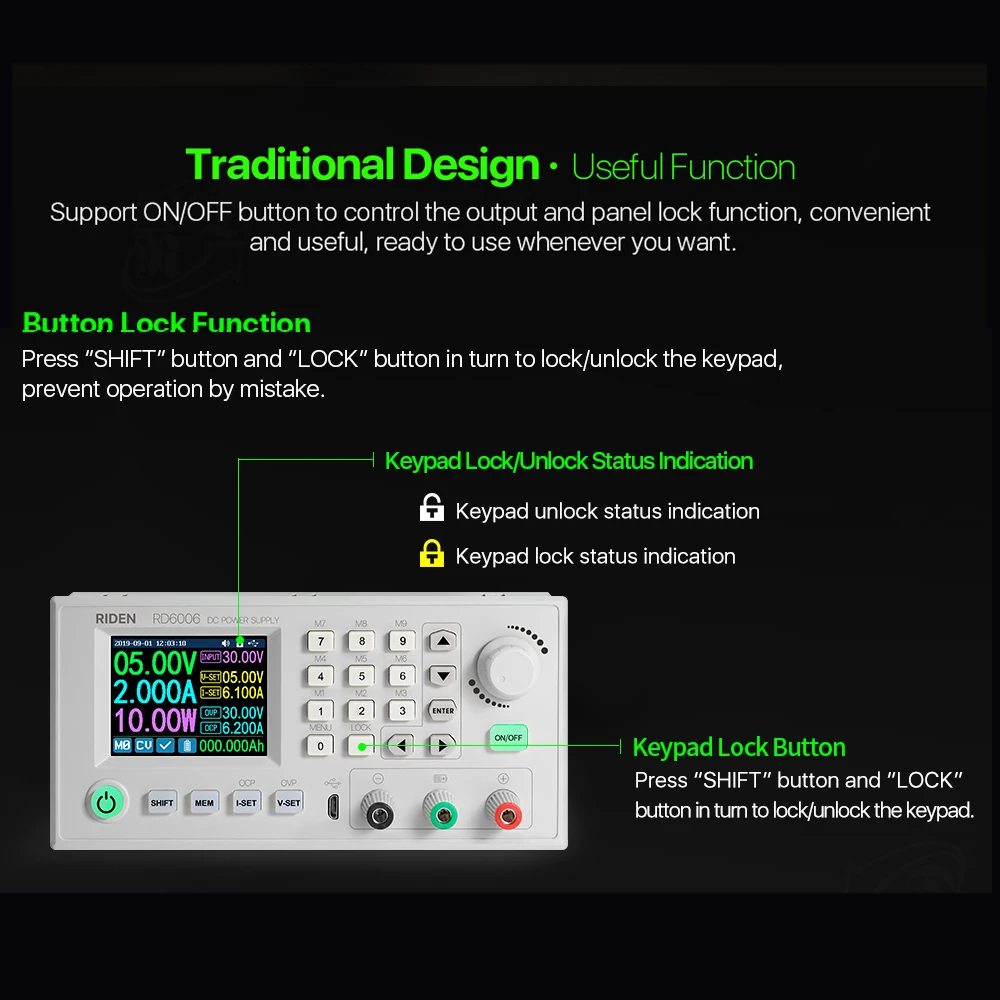 RD6006 RD6006W USB WI-FI DC-DC Напряжение текущий понижающий Питание модуль Напряжение конвертер Вольтметр 60V 5A