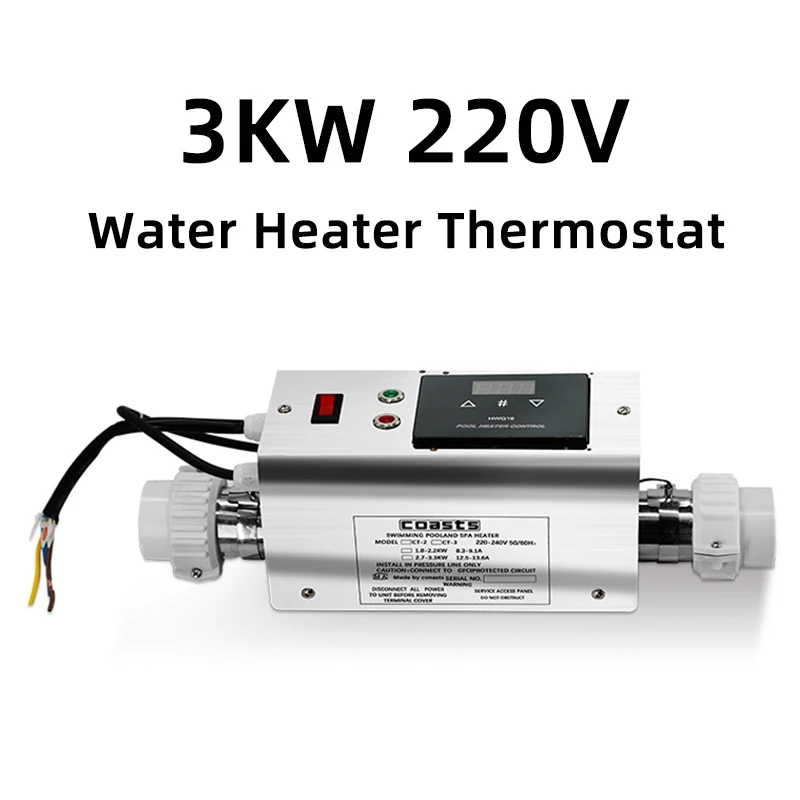 Coasts 220v 3kw With Display Mini Water Heater Thermostat For Swimming