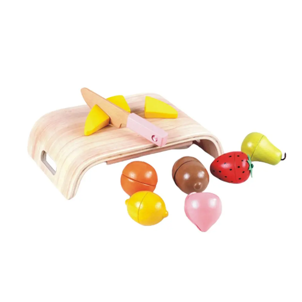 Деревянные детские магнитные режущие фруктовые и овощные игрушки-головоломки для раннего образования - Цвет: Fruit Style
