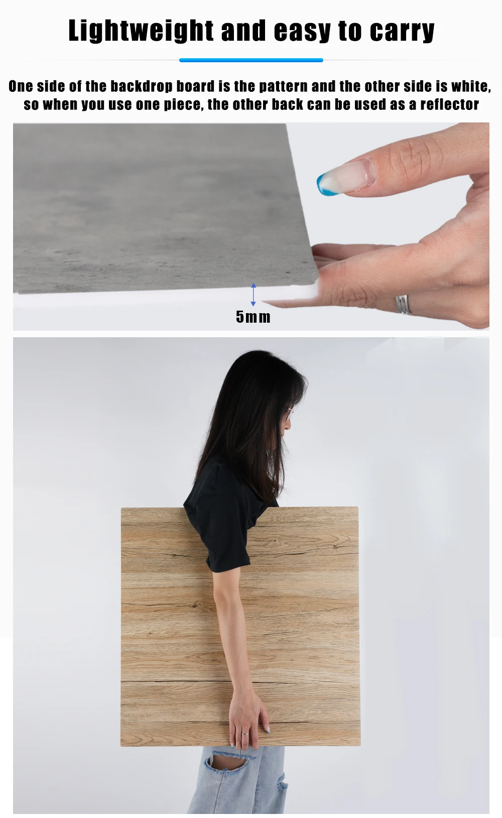 Photography 60x60cm Background Board Photo Studio Background Wooden Cement 3D Te