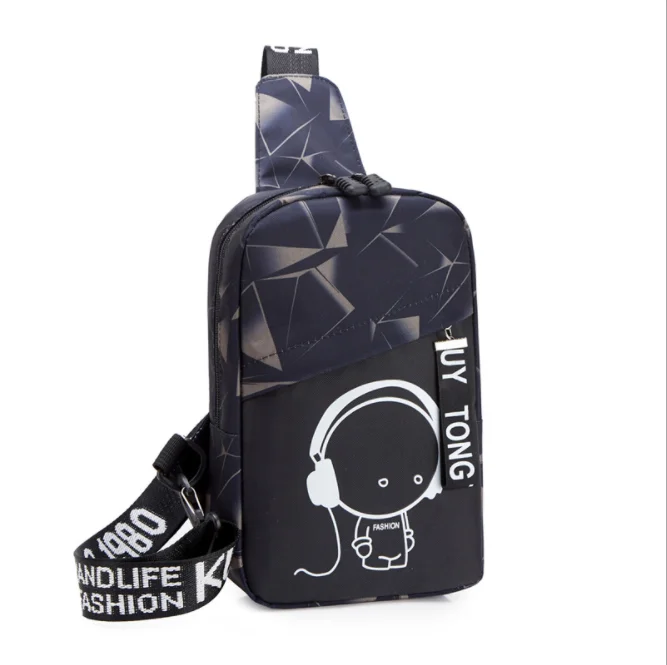 Gray triangle Anti Theft Luminous small crossbody bags for women messenger bags men casual sling chest bag waterproof travel shoulder bag pack - Цвет: Gray triangle