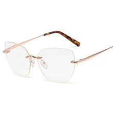 Очки без оправы, оправа из титанового сплава, ультралегкие очки, бескаркасные, прозрачные, без винтов, очки для близорукости, оптическая оправа, новинка для женщин