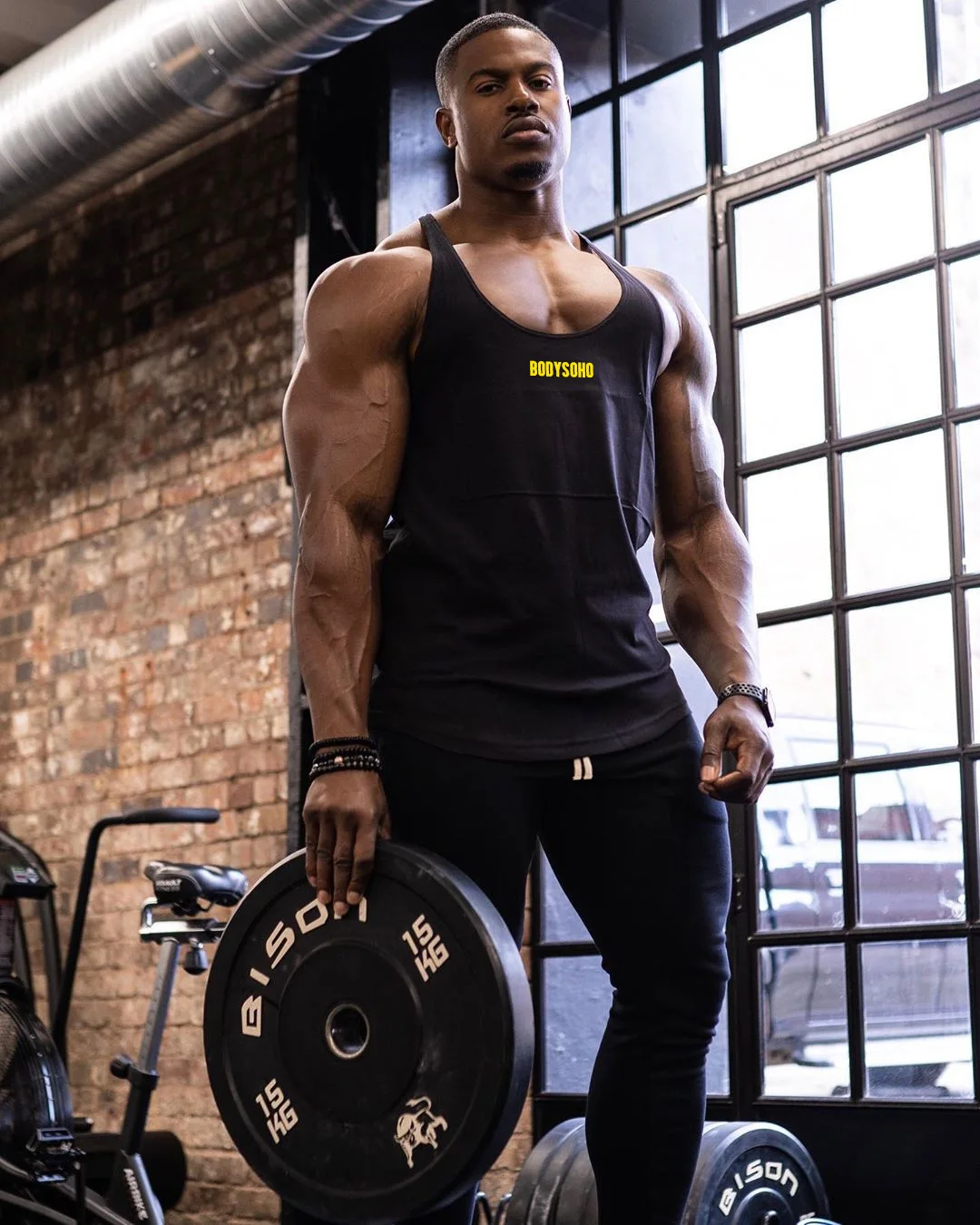 Muscle Dr. Европа и Америка братья стиль здоровая красота спортивный жилет мужской фитнес i-образный жилет Базовая рубашка жилет
