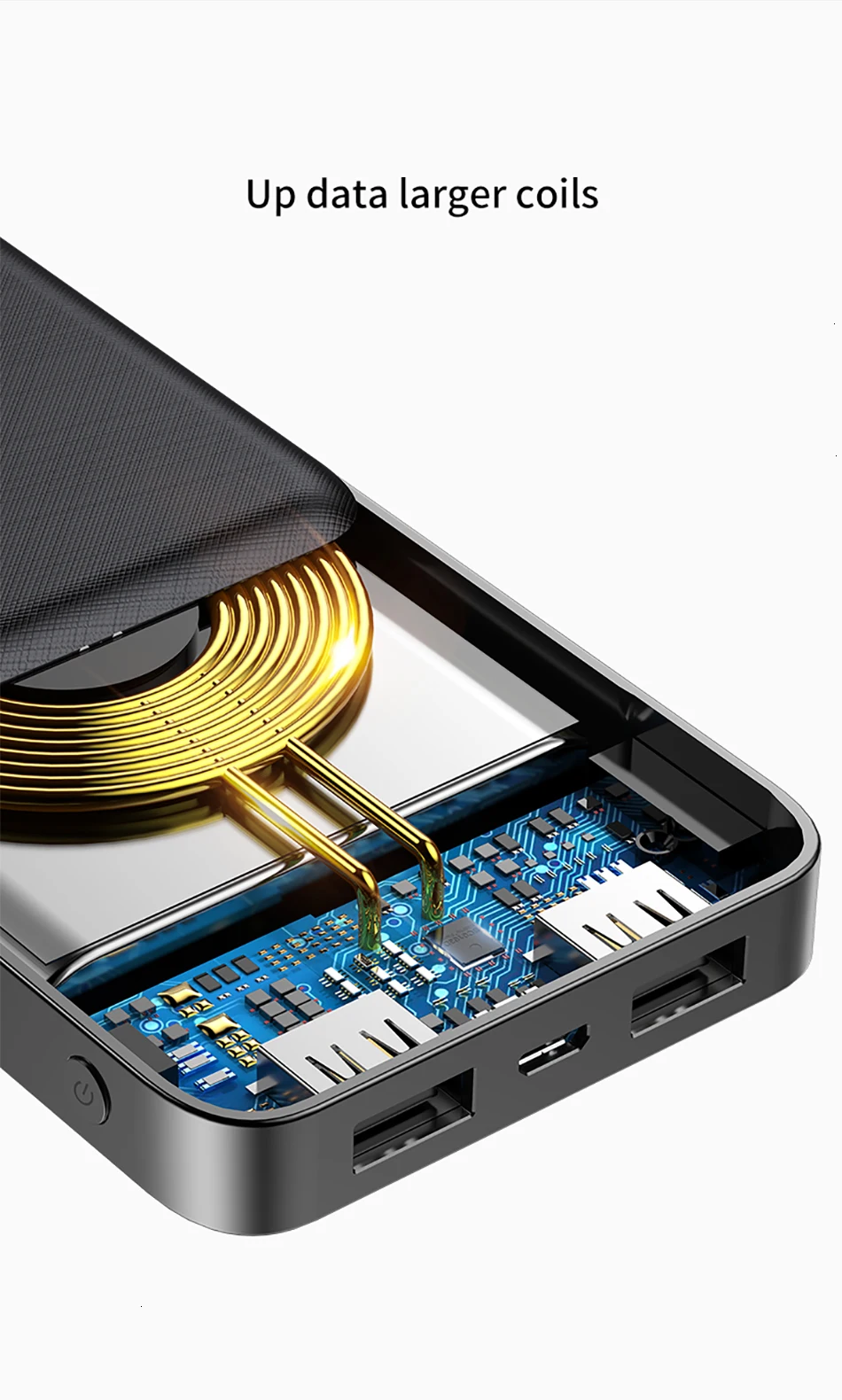 Baseus 10000 мАч Qi Беспроводное зарядное устройство Внешний аккумулятор Беспроводная зарядка внешний аккумулятор для iPhone11 X samsung huawei Xiaomi