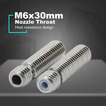 

M6x30mm Teflon Nozzle Throat Extruder for MK8 Tube Makerbot 1.75mm Consumable 3D Printer Parts Stainless Steel Pipe Filament