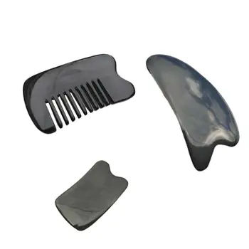 

3pcs Massager Small Natural Smooth Practical Ox Horn Massager for Back