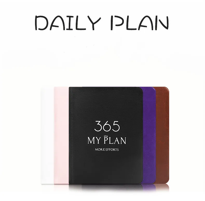 

High Grade Agenda 2020 Planner Organizer Pu Cover Thicken Meeting Record Notepad Portable 365 Daily Planner Diary Notebook B6 A5