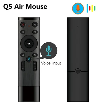 

Q5 Voice Control Wireless Air Mouse 2.4G RF Gyro Sensor Smart Remote Control with Microphone for X96 H96 Android TV Box Mini PC