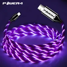 Мощный 4 EL холодный светильник USB C зарядный шнур для телефона samsung Быстрая зарядка Micro USB type C кабель светящийся светильник ning iPhone