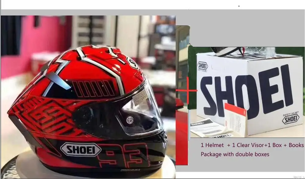 

Special price shoe I X14 WHITE Ant 93 motorcycle safe hat helmet full face road racing helmet