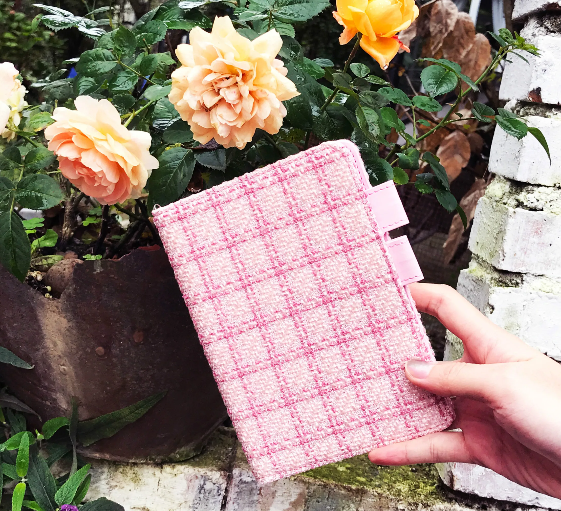 

Pinky Peach Cute Softcover DIY Journal Cover Suit For Standard A5/A6 Fitted Paper Book 1 Piece