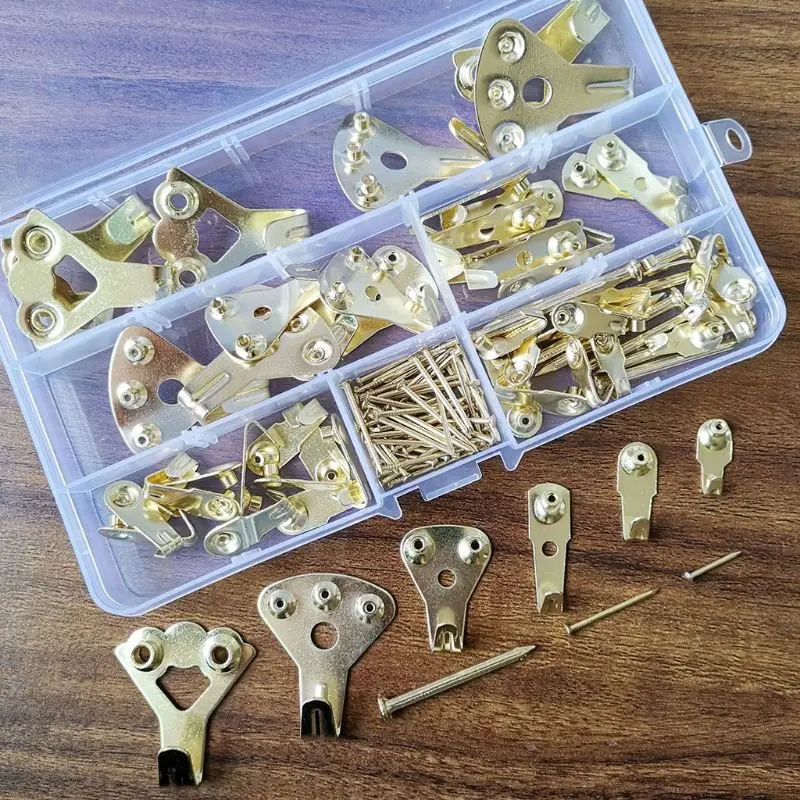 New 130pcs Heavy Duty Picture Hanging Kit Photo Frame Hooks Nails Hanger For Displaying Wall Mounted Home Decor Accessories
