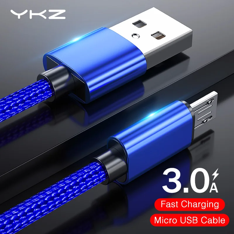Micro USB Cable Cord Metal Nylon Microusb Cable Data Wire Cord Charging Micro usb cable for Samsung Xiaomi Huawei HTC Sony Lg