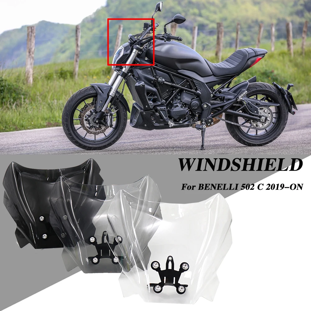 

Новинка для мотоцикла Benelli 502 C 502c 502C высокое качество ветровое стекло фотоэкран с кронштейном аксессуары 2019-